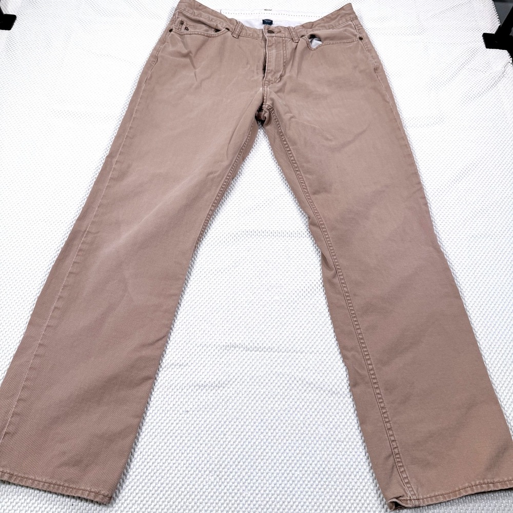 Polo Ralph Lauren Mens 35x32 Classic Five Pocket Jeans Tan Brown Cotton